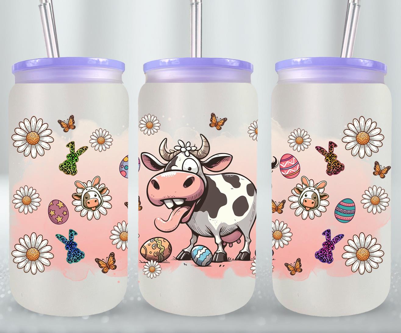 Cow Easter Day-10312 - glass can