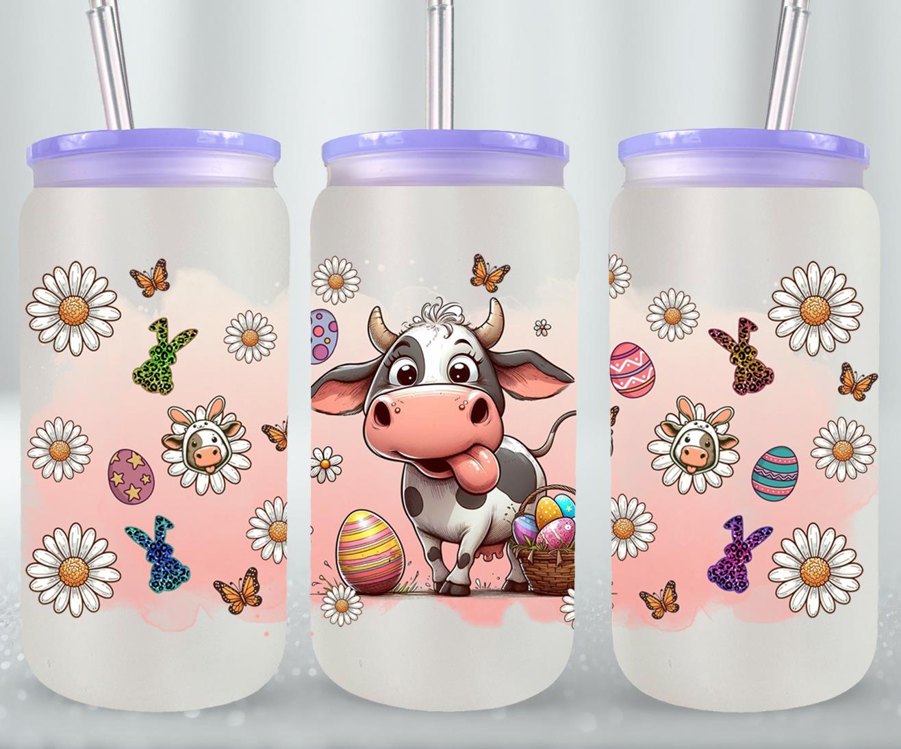 Cow Easter Day-10295 - glass can