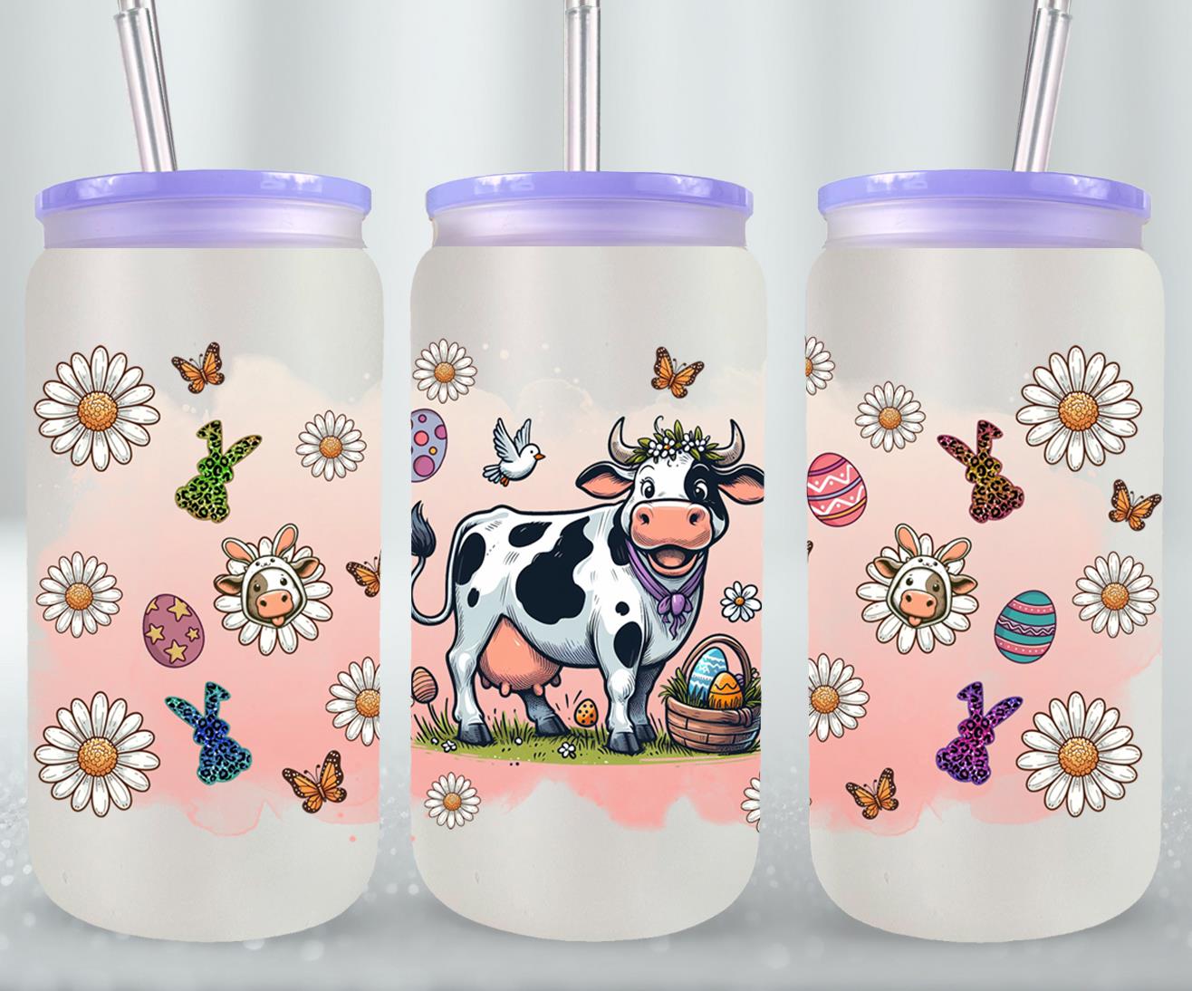 Cow Easter Day-10292 - glass can