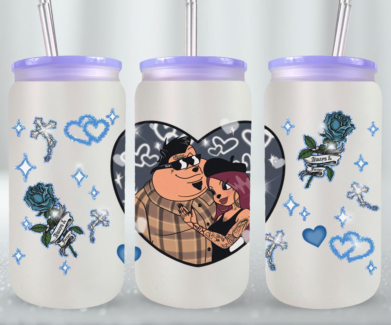 Cholos Cartoon-10159 - glass can
