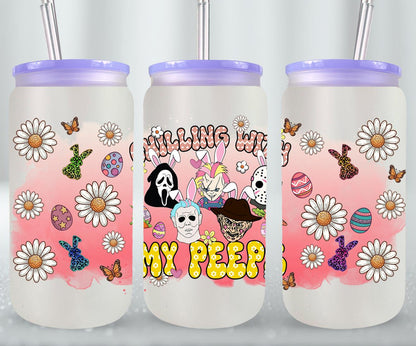 Easter Horror Killer-10333 - glass can