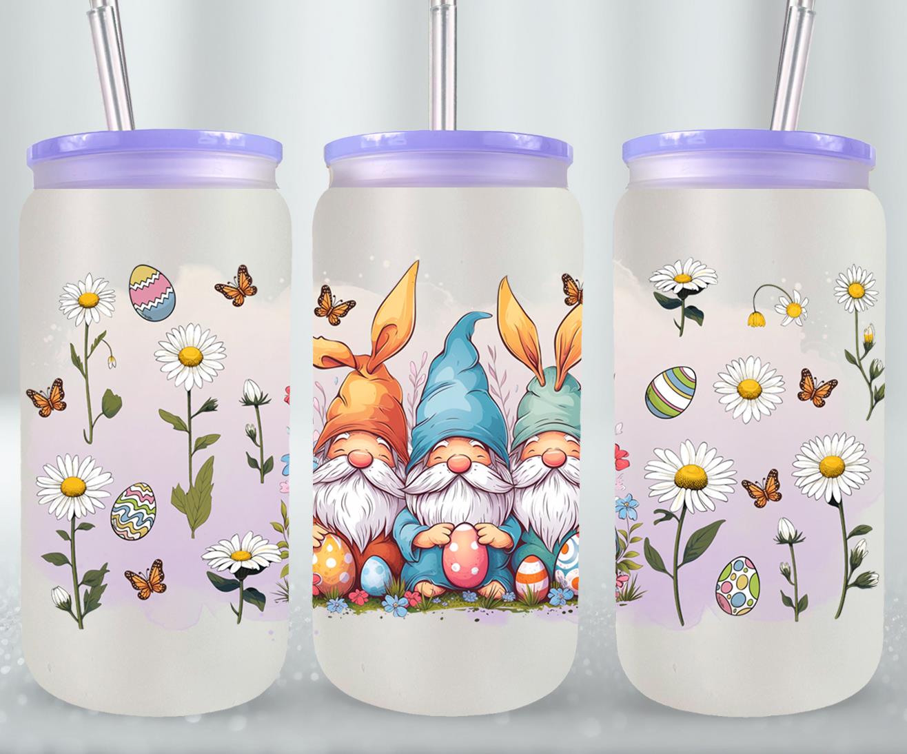 Gnomes Easter Day-10353 - glass can