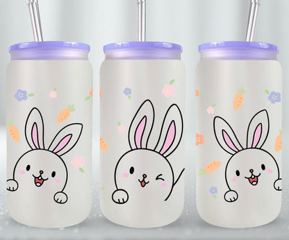 Happy Rabbit-10458 - glass can