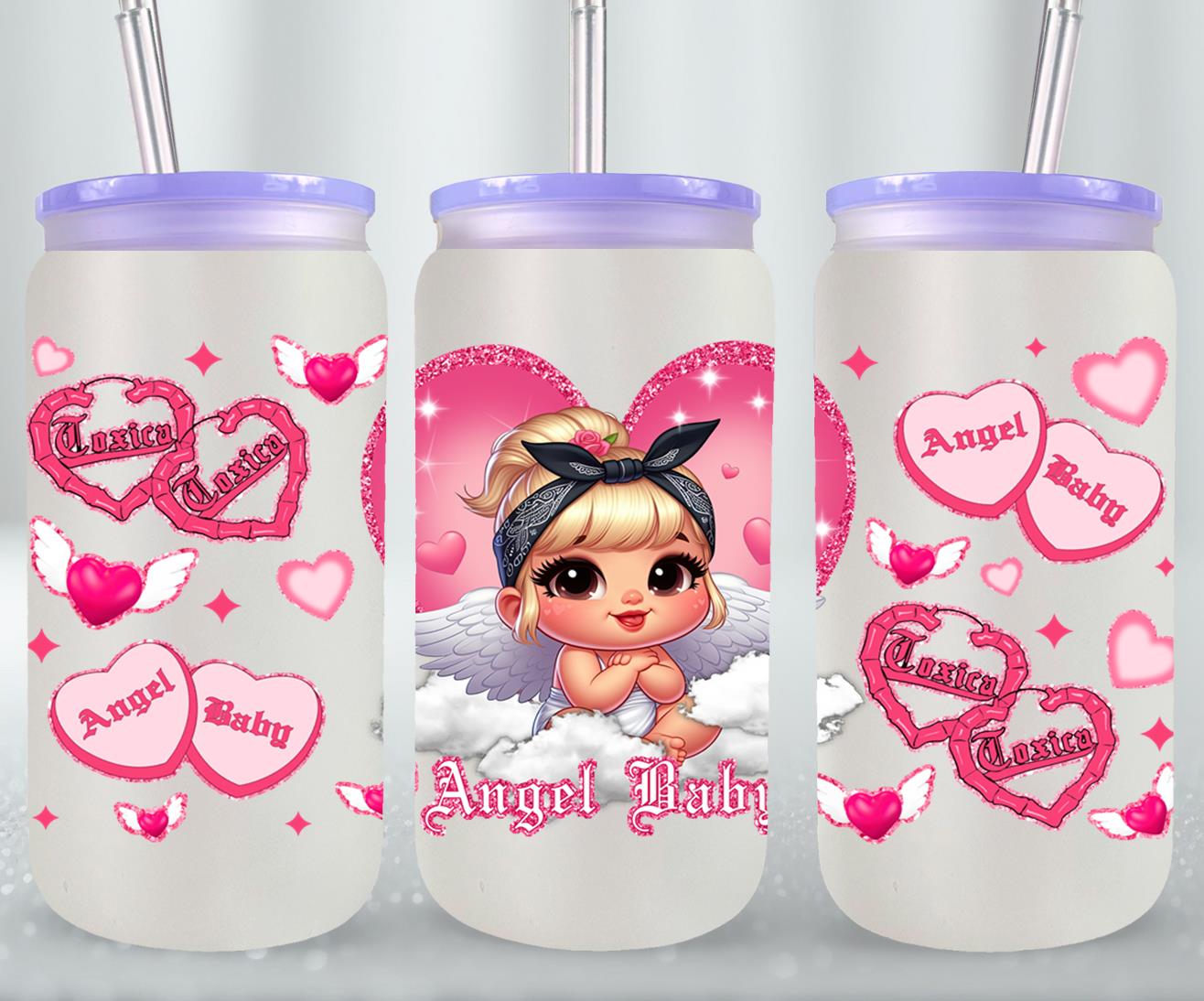 Angel Baby-10116 - glass can