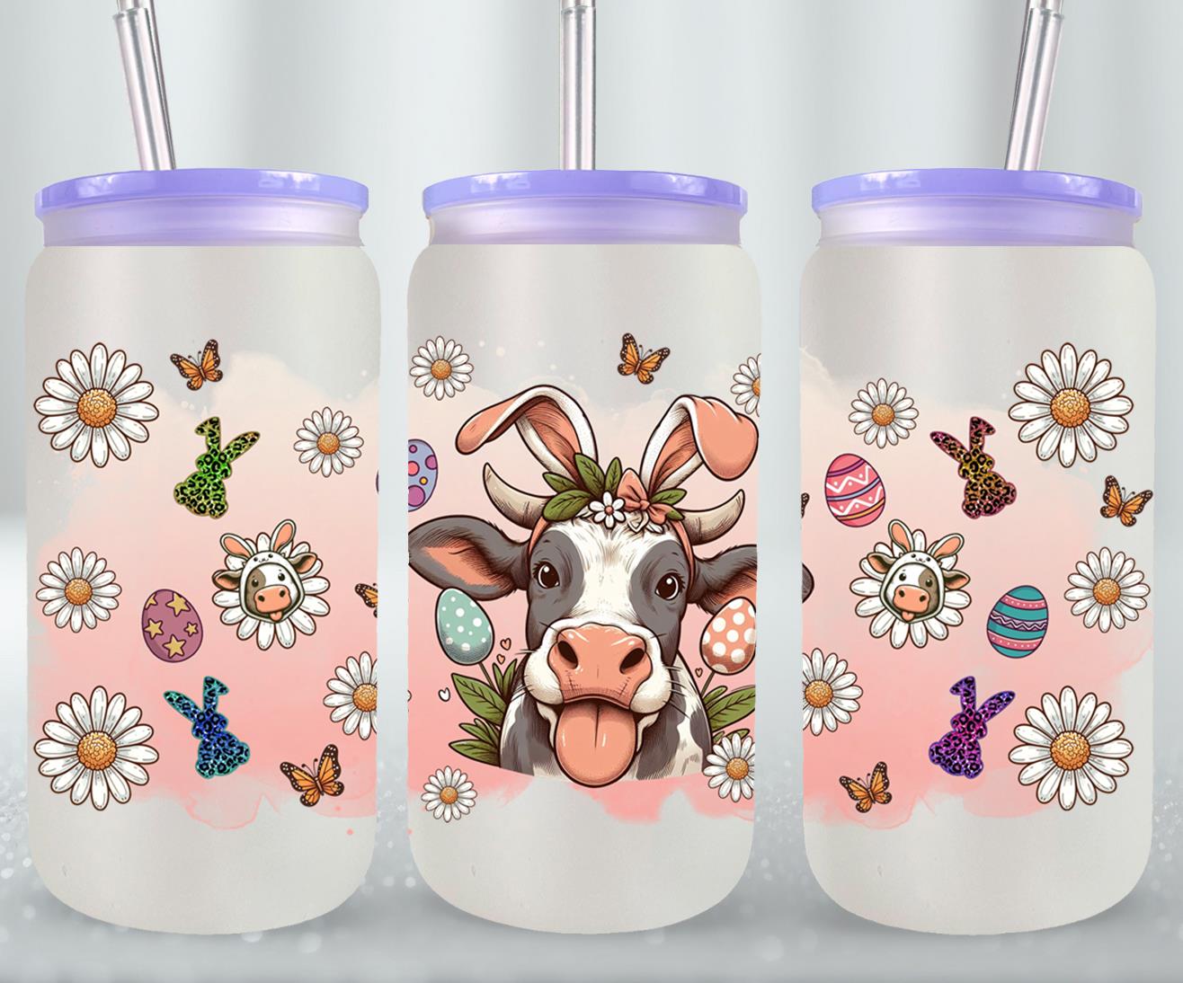 Cow Easter Day-10308 - glass can