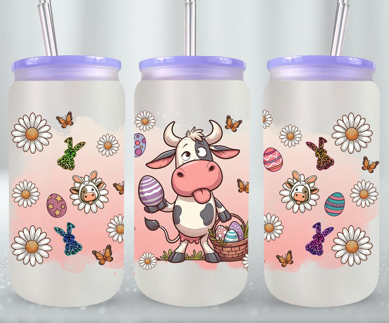 Cow Easter Day-10294 - glass can