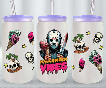 Halloween Vibes - glass can