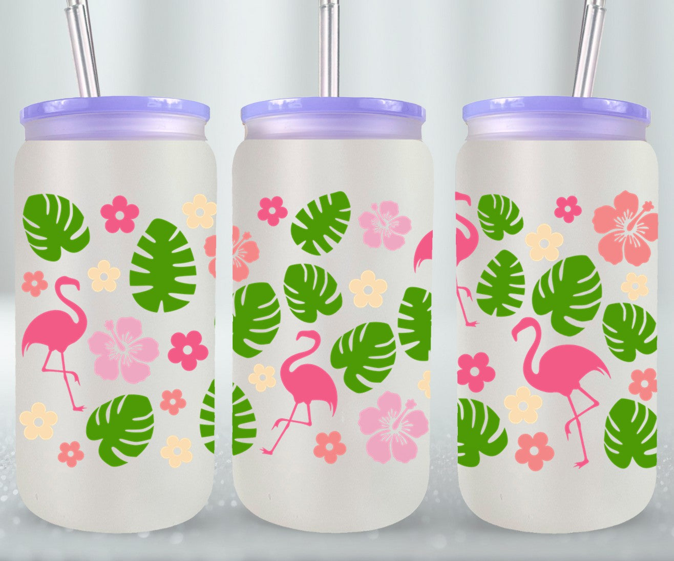 Flamingos-10680 - glass can