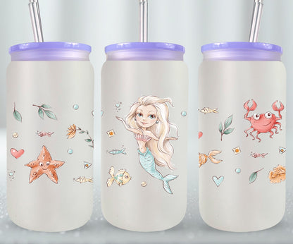 Cute Mermaid-10679 - glass can