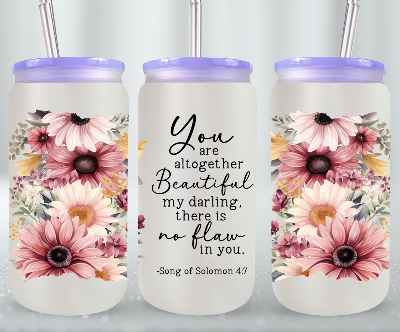 You Are Beautiful-10233 - glass can