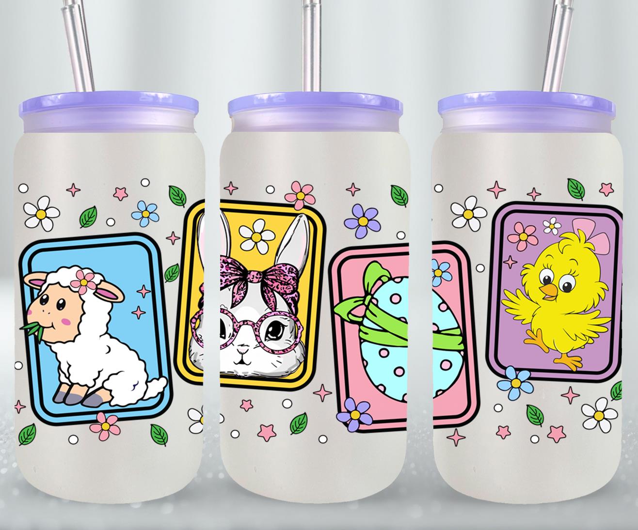 Easter Animals-10321 - glass can