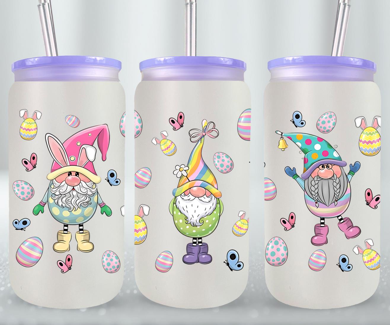 Easter Gnomeo-10328 - glass can