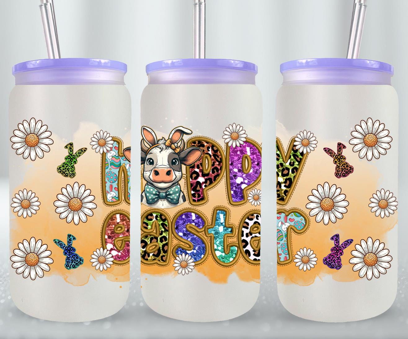 Cow Easter Day-10298 - glass can