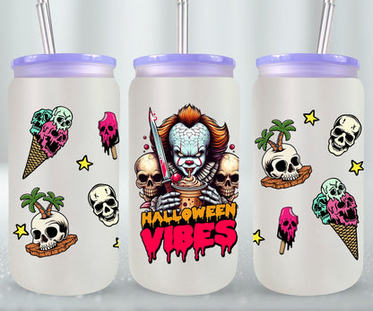 Halloween Vibes - glass can