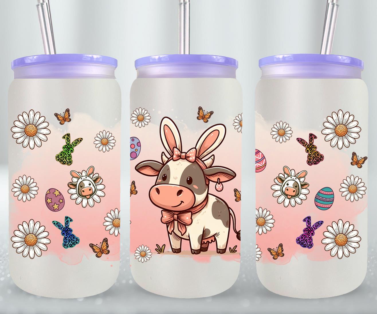 Cow Easter Day-10305 - glass can