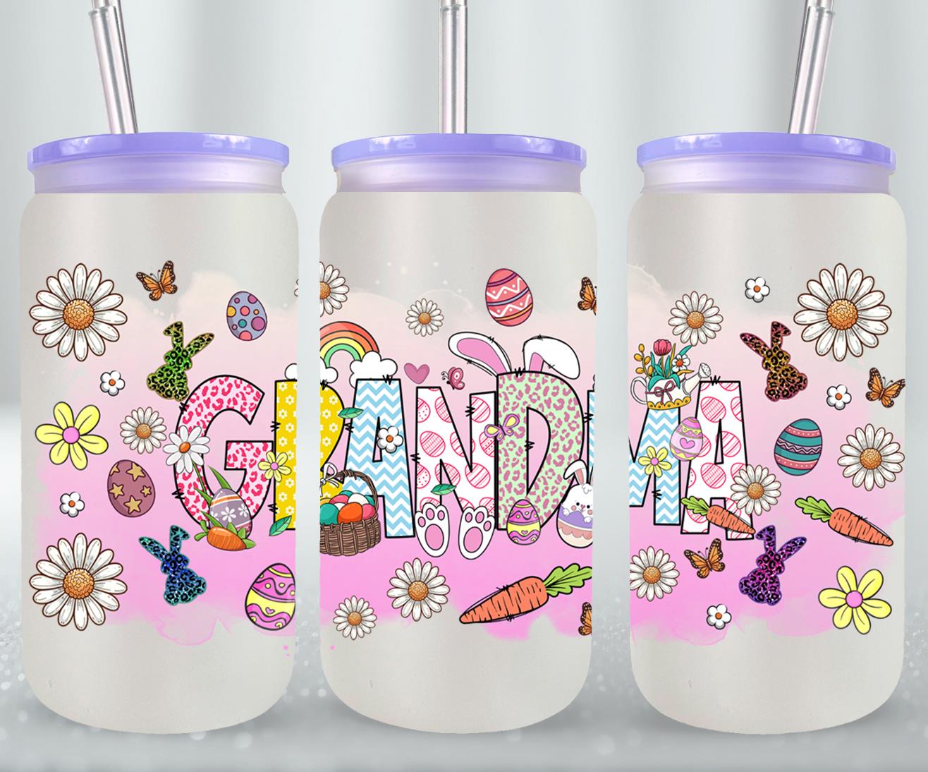 Grandma Easter Day-10355 - glass can