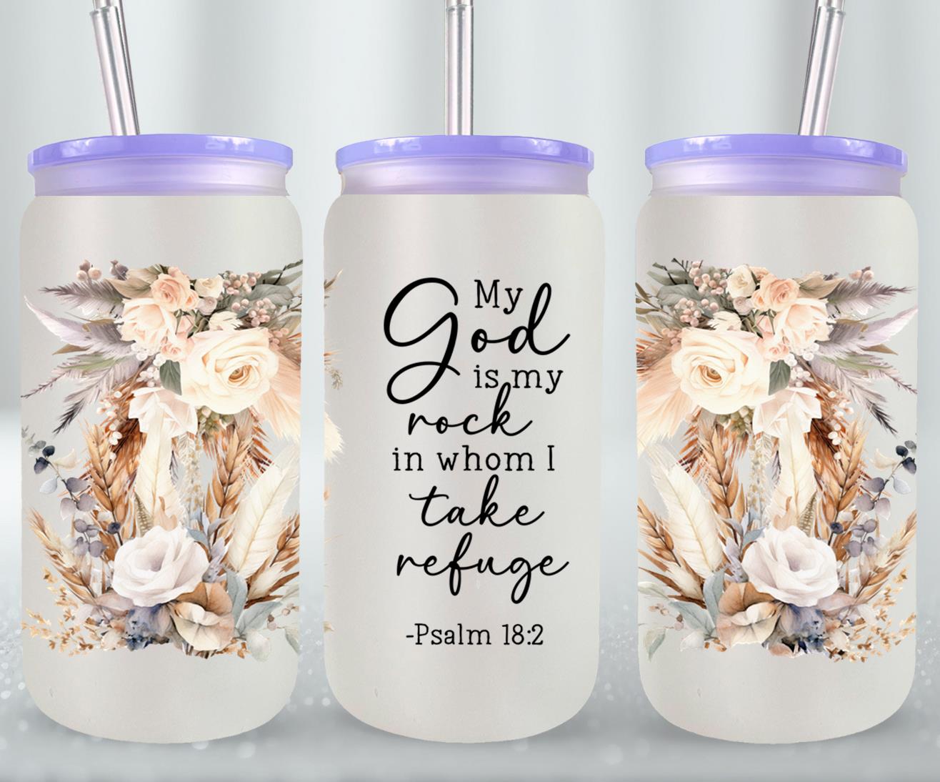 God Is My Rock-10200 - glass can