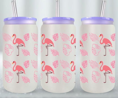 Pink Flamingos-10687 - glass can