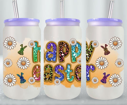 Happy Easter-10357 - glass can
