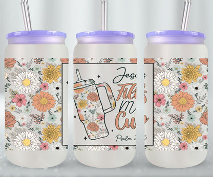 Jesus Fells My Cup-10210 - glass can