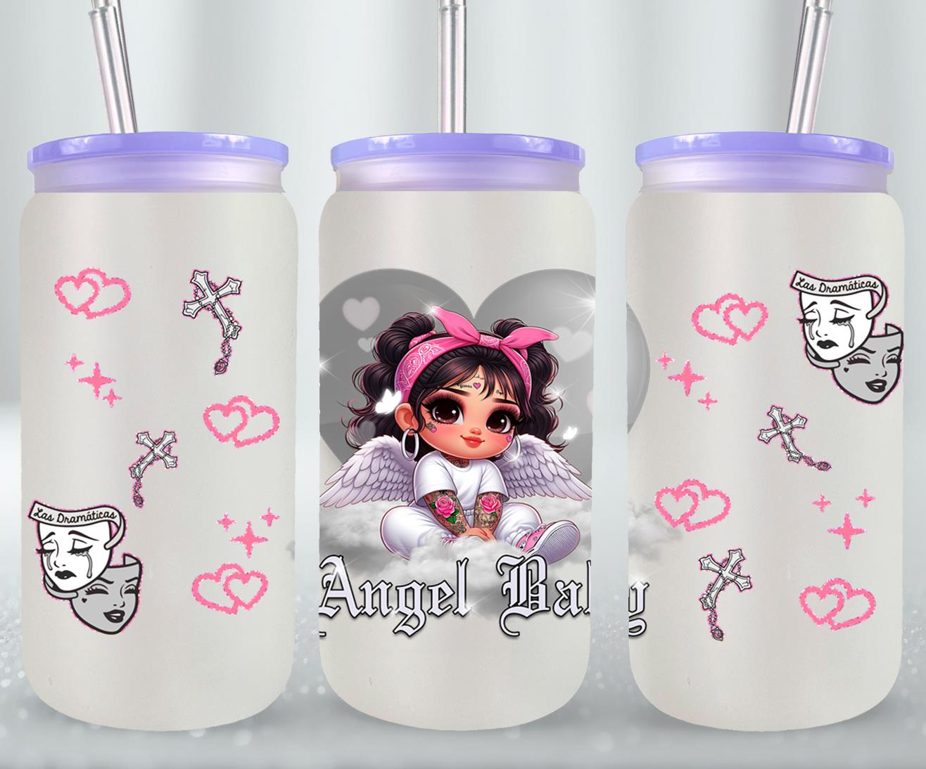 Angel Baby-10124 - glass can