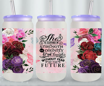 She Is Clothed In - glass can