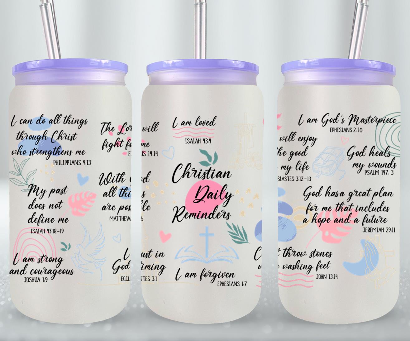 Christian Daily Reminders-10193 - glass can