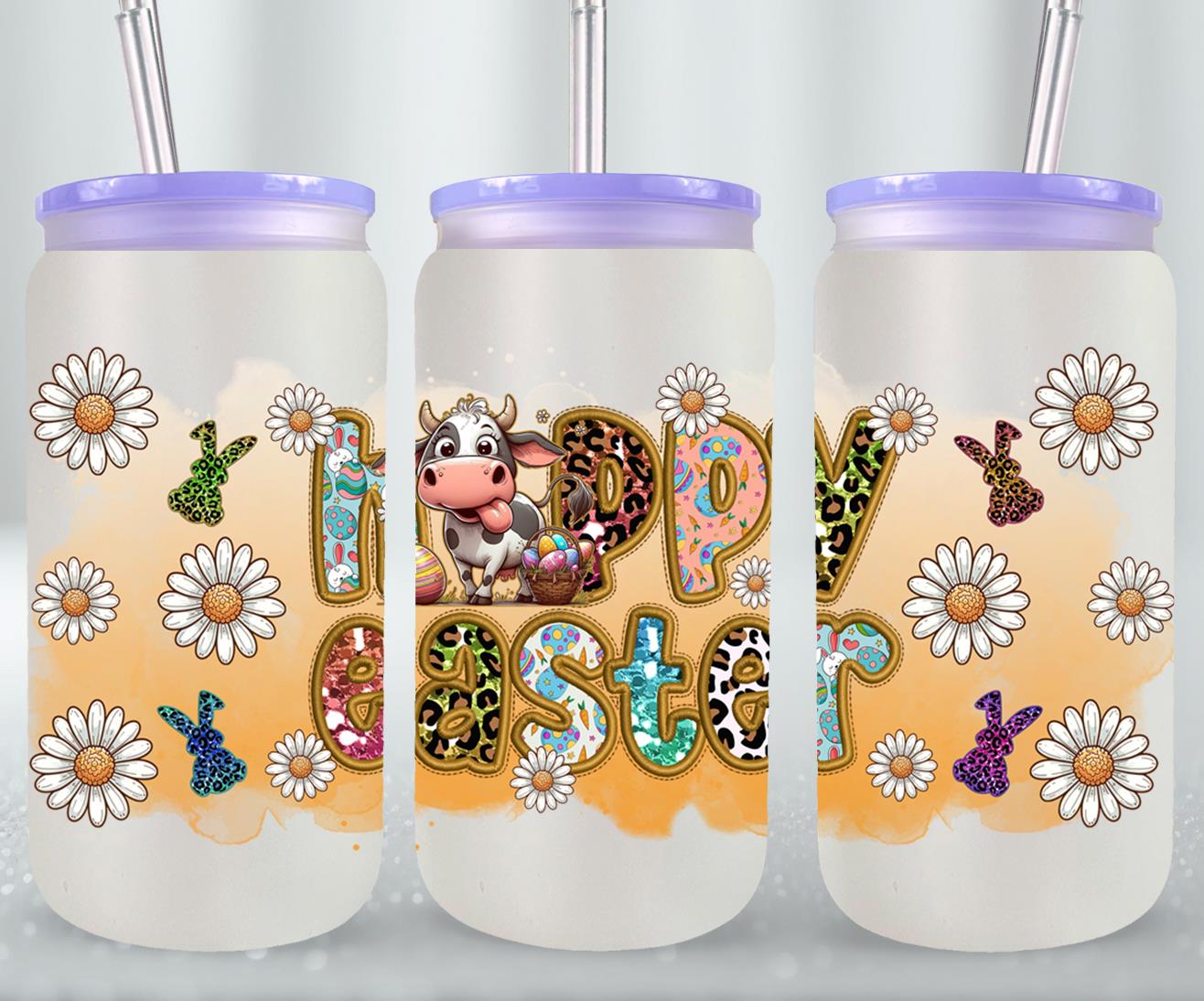 Cow Easter Day-10314 - glass can