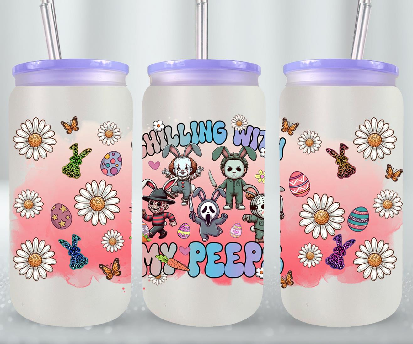 Easter Horror Killer-10329 - glass can