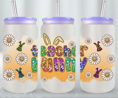 Teacher Bunny-10450 - glass can