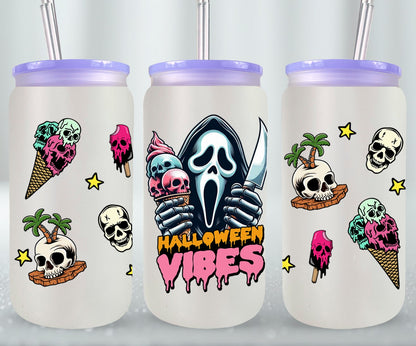 Halloween Vibes - glass can