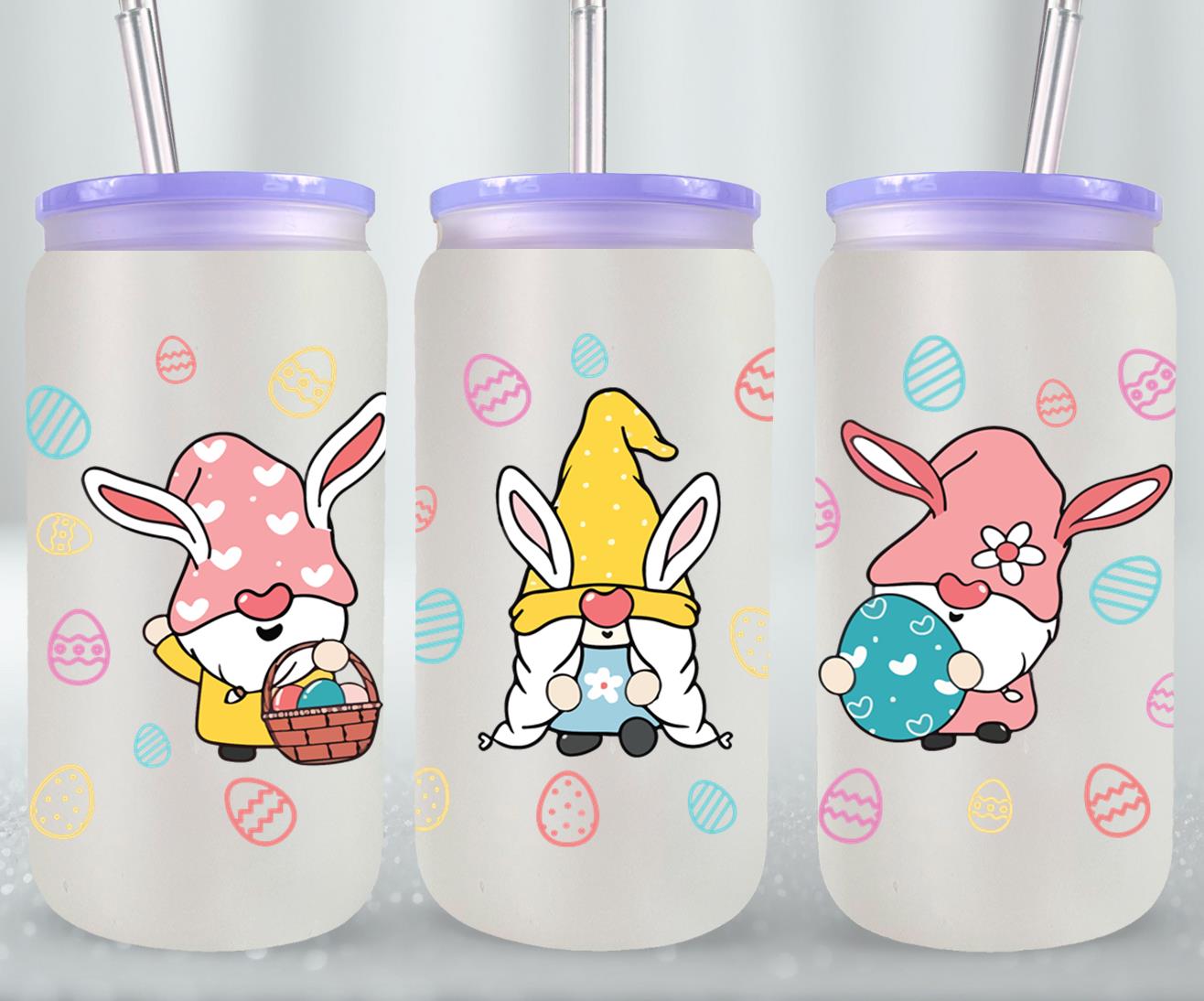 Easter Gnomeo-10327 - glass can