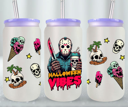 Halloween Vibes - glass can