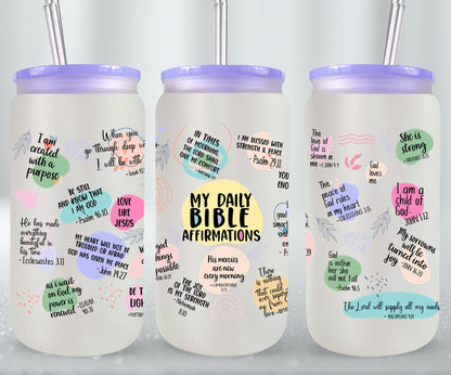 My Daily Bible Affirmation-10216 - glass can