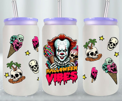 Halloween Vibes - glass can