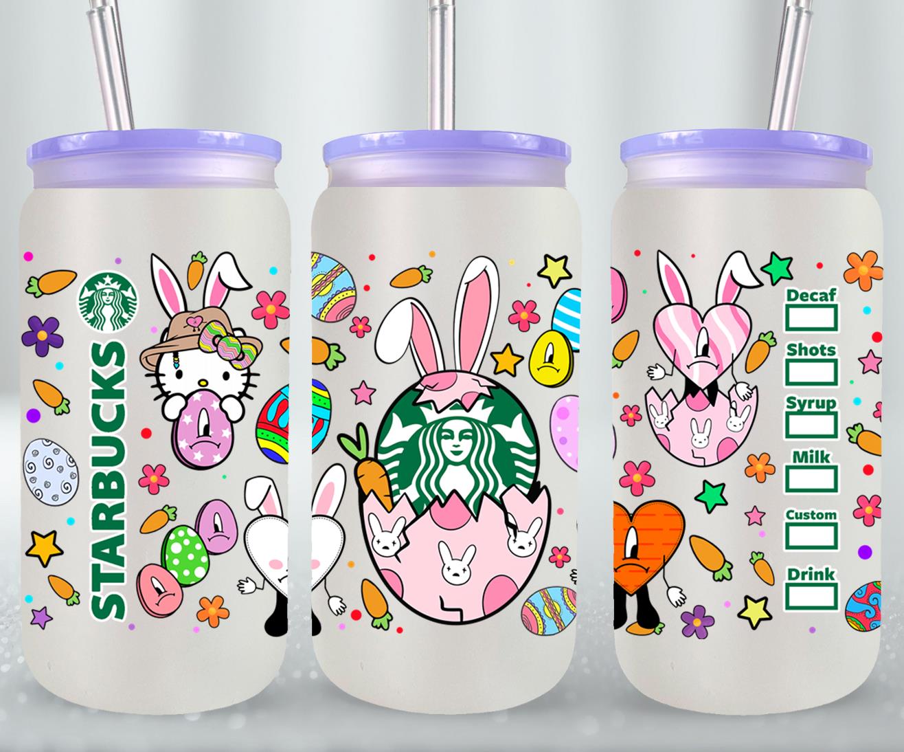 Coffee Easter Bad Bunny-10286 - glass can