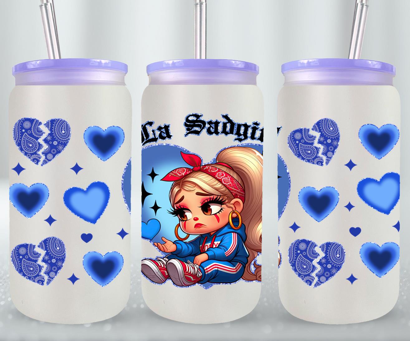 Las Sad Girl-10142 - glass can