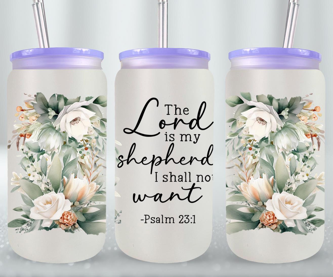 The Lord Is My Shepherd-10227 - glass can