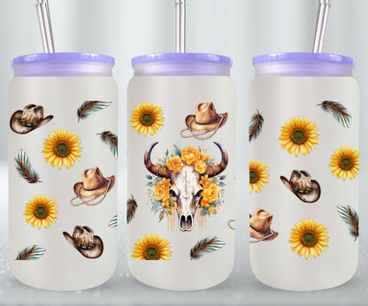 Cow Boy1-10468 - glass can