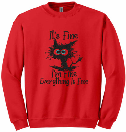 Embroidered I'm Fine - sweatshirt