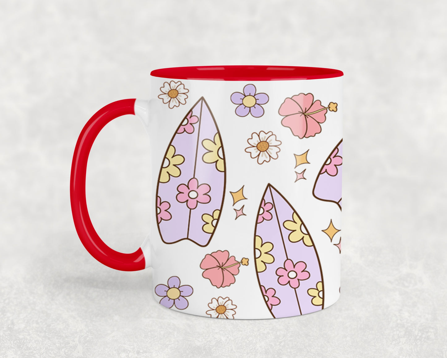 Hibiscos and Surfboard-10686 - mugs