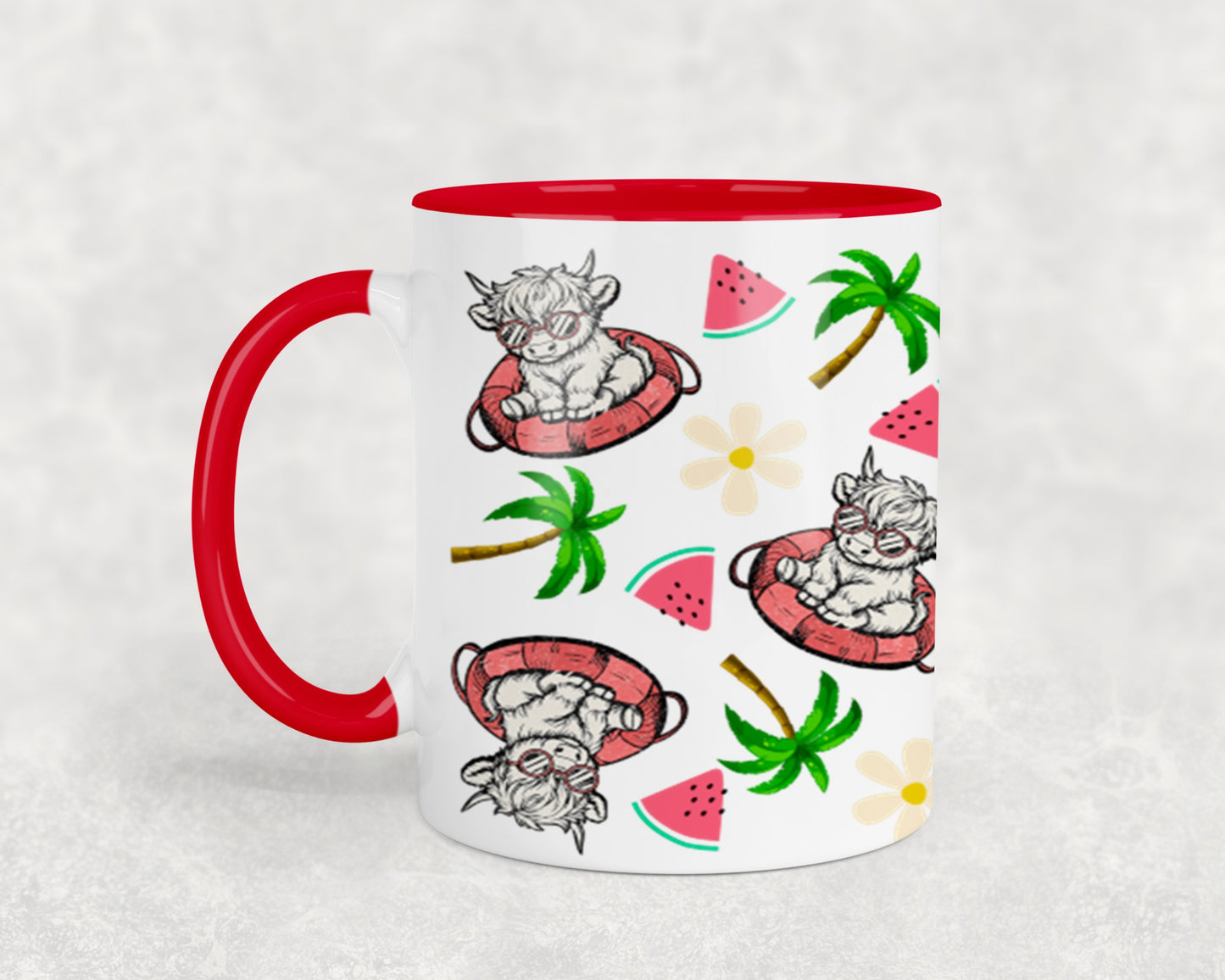 Summer Highland Cow-10670 - mugs