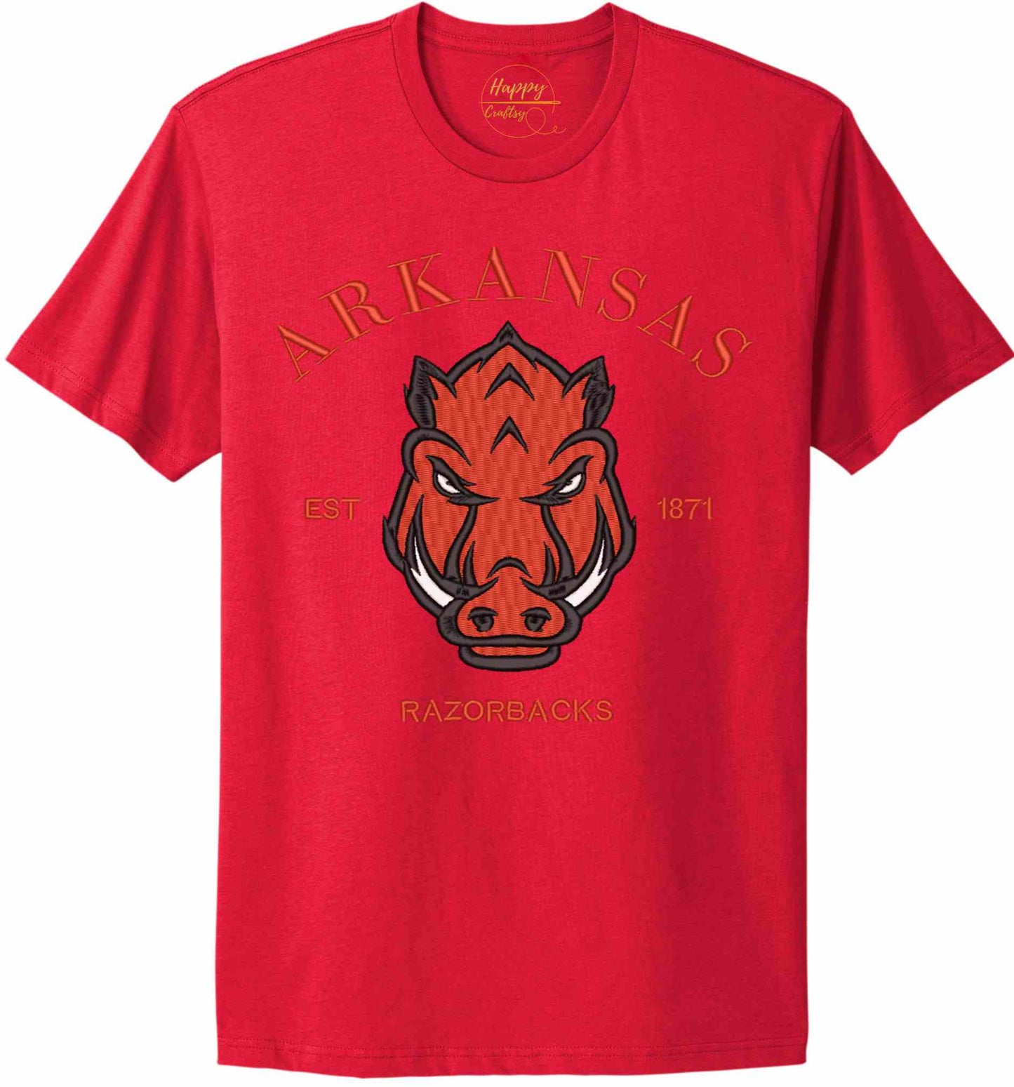 RAZORBACKS EMBROIDERED - t-shirt