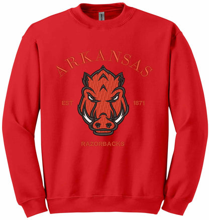 RAZORBACKS EMBROIDERED-10625 - sweatshirt