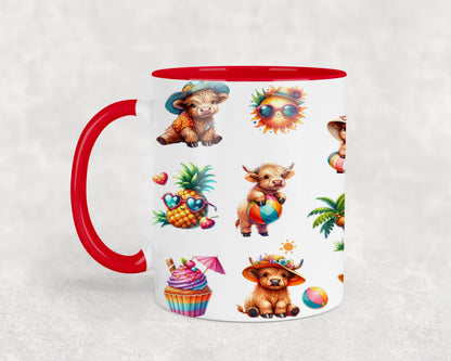 Highland Cow Beach Summer-10642 - mugs