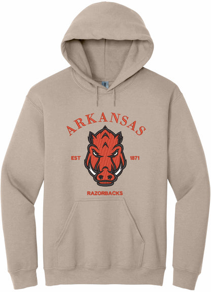 RAZORBACKS EMBROIDERED-10625 - hoodie