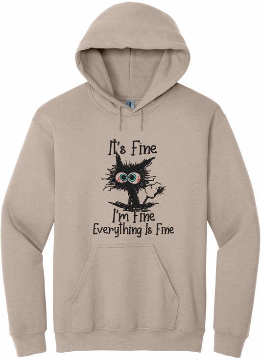Embroidered I'm Fine - hoodie