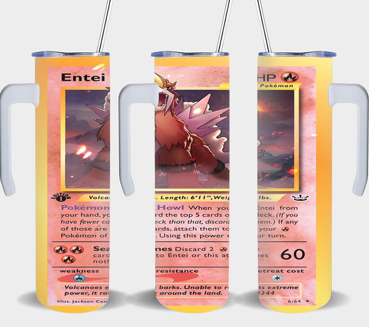 Pokemon Entei Card-8040 - tumbler