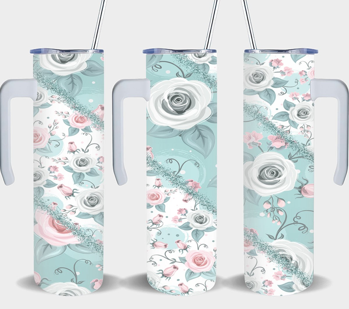 Flower Split Blue-10576 - tumbler