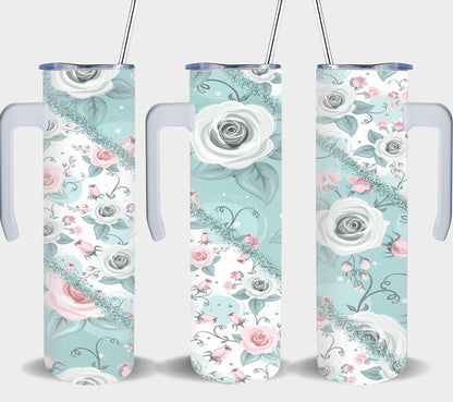 Flower Split Blue-10576 - tumbler